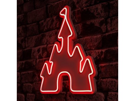 WALLXPERT Zidna LED dekoracija Castle Red