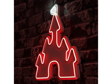 WALLXPERT Zidna LED dekoracija Castle White Red
