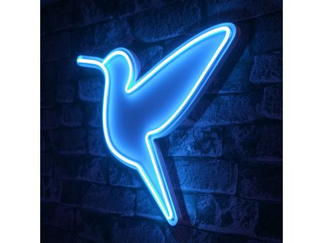 WALLXPERT Zidna LED dekoracija Little Bird Blue