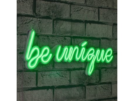 WALLXPERT Zidna LED dekoracija Be Unique Green