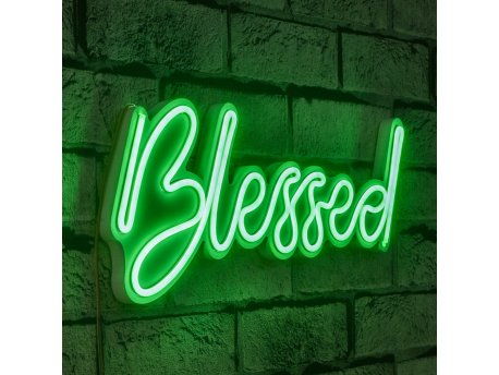 WALLXPERT Zidna LED dekoracija Blessed Green