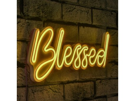 WALLXPERT Zidna LED dekoracija Blessed Yellow