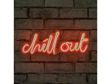WALLXPERT Zidna LED dekoracija Chill Out Red