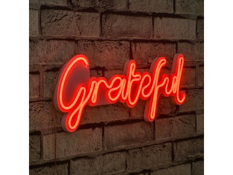 WALLXPERT Zidna LED dekoracija Grateful Red