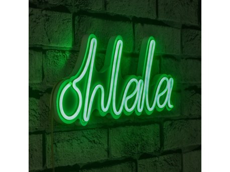 WALLXPERT Zidna LED dekoracija Oh La La Green