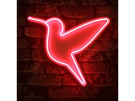WALLXPERT Zidna LED dekoracija Little Bird Red
