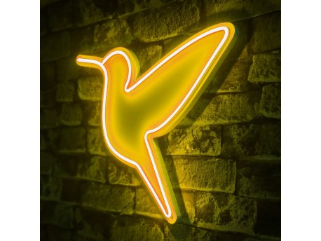 WALLXPERT Zidna LED dekoracija Little Bird Yellow