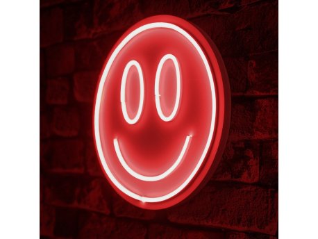 WALLXPERT Zidna LED dekoracija Smiley Red
