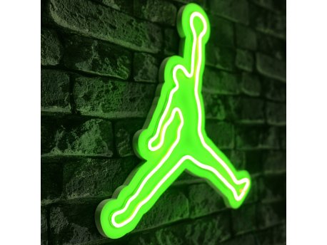 WALLXPERT Zidna LED dekoracija Basketball Green