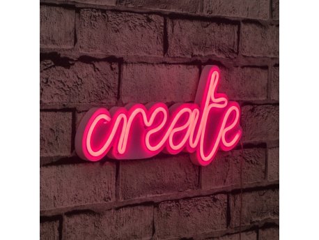 WALLXPERT Zidna LED dekoracija Create Pink