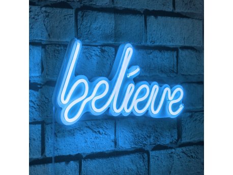 WALLXPERT Zidna LED dekoracija Believe Blue