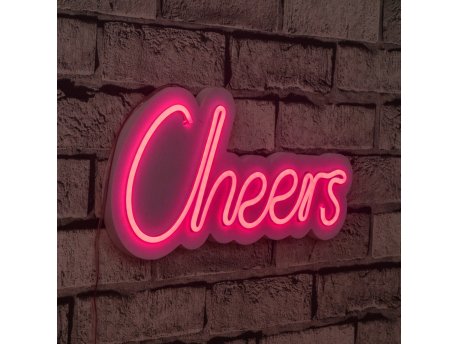 WALLXPERT Zidna LED dekoracija Cheers Pink