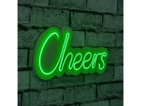 WALLXPERT Zidna LED dekoracija Cheers Green