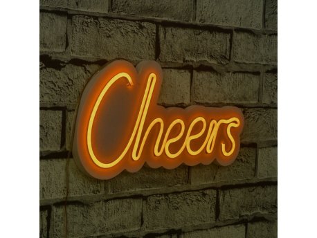 WALLXPERT Zidna LED dekoracija Cheers Yellow