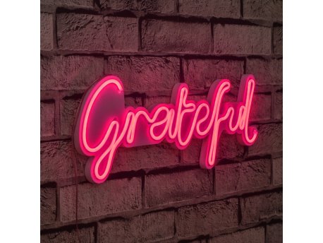 WALLXPERT Zidna LED dekoracija Grateful Pink
