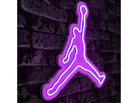 WALLXPERT Zidna LED dekoracija Basketball Pink
