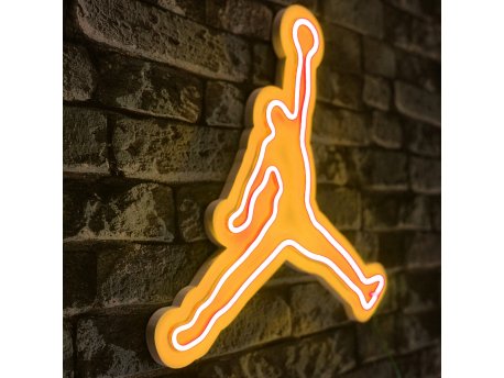 WALLXPERT Zidna LED dekoracija Basketball Yellow