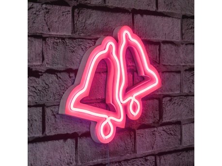 WALLXPERT Zidna LED dekoracija Bells Pink