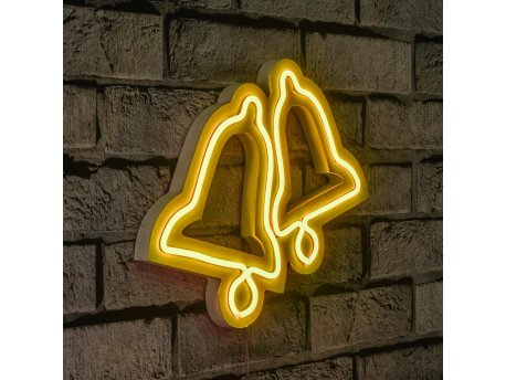 WALLXPERT Zidna LED dekoracija Bells Yellow