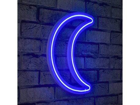 WALLXPERT Zidna LED dekoracija Crescent Blue