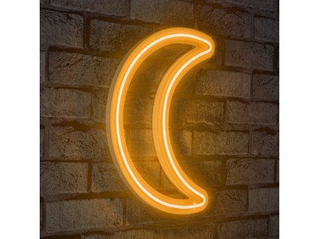 WALLXPERT Zidna LED dekoracija Crescent Yellow