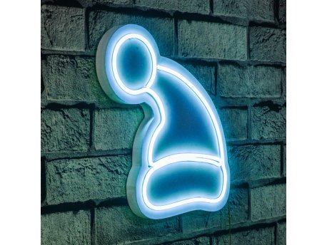 WALLXPERT Zidna LED dekoracija Santa Claus Blue