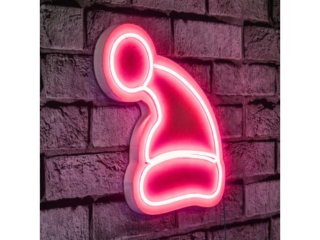 WALLXPERT Zidna LED dekoracija Santa Claus Pink