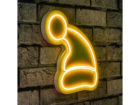 WALLXPERT Zidna LED dekoracija Santa Claus Yellow