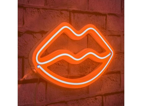 WALLXPERT Zidna LED dekoracija Lips Red