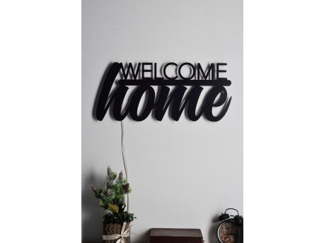 WALLXPERT Zidna LED dekoracija Welcome Home Yellow