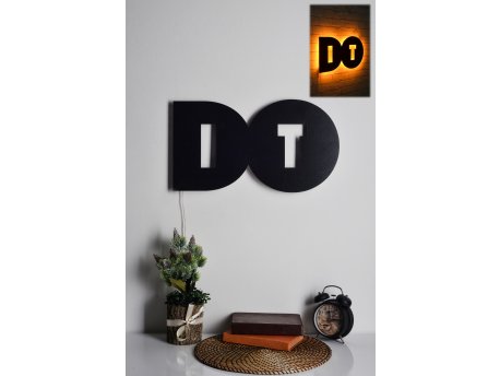 WALLXPERT Zidna LED dekoracija Do It Yellow