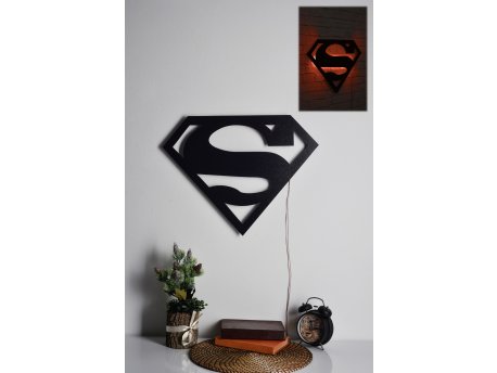 WALLXPERT Zidna LED dekoracija Superman Red