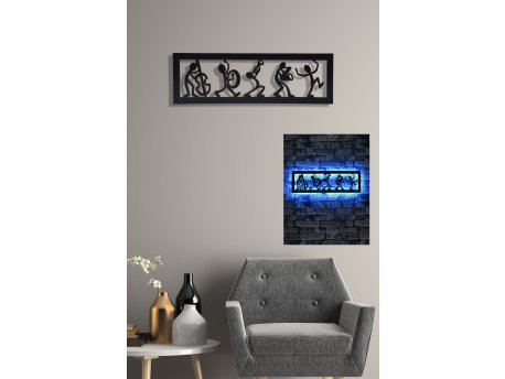 WALLXPERT Zidna LED dekoracija Music Band Blue