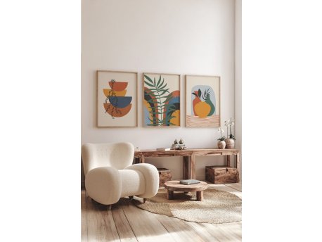 WALLXPERT Dekorativna slika iz 3 dela 3Dartsohoset2