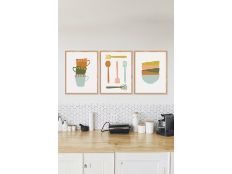 WALLXPERT Dekorativna slika iz 3 dela Artsycllct39