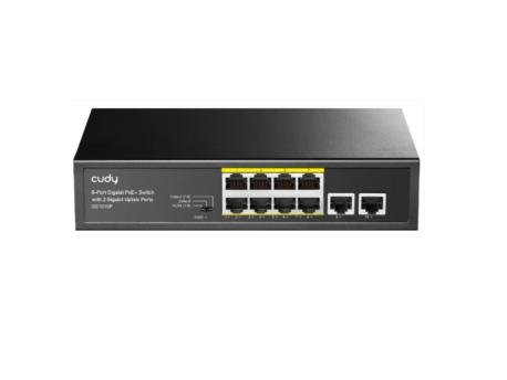CUDY Cudy GS1010PS2 8-Port Gigabit PoE+ Switch with 2 Gigabit Uplink ports and 2 Gigabit SFP slot 120W