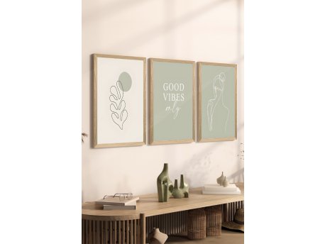 WALLXPERT Set 3 dekorativne slike Artsycllct13