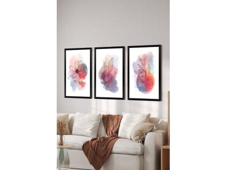 WALLXPERT Set 3 dekorativne slike Artsycllct28