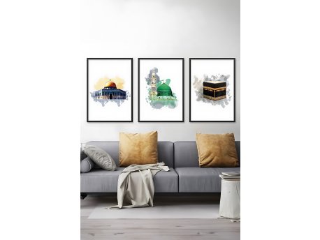 WALLXPERT Set 3 dekorativne slike Artsycllct4