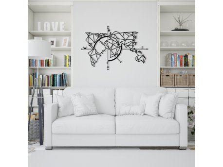 WALLXPERT Zidna dekoracija World Map Metal Decor 2