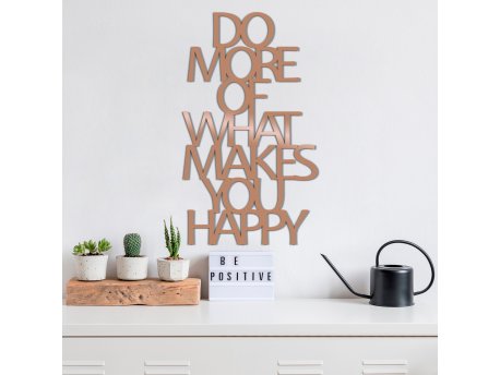 WALLXPERT Zidna dekoracija Do More Of What Makes You Happy Copper
