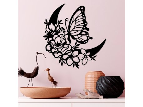 WALLXPERT Zidna dekoracija Butterfly And Flower 2