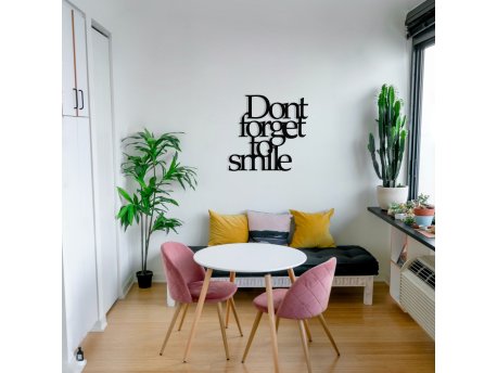 WALLXPERT Zidna dekoracija Dont Forget To Smıle Metal Decor