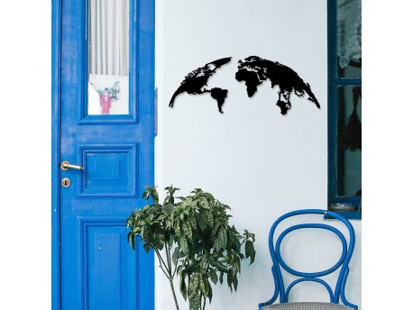 WALLXPERT Zidna dekoracija World Map Medium Metal Decor