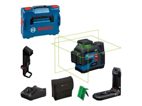 BOSCH plavi alat 0601065401 GLL 12V-100-33 CG Laser za ukrštene linije + 2.0Ah Akumulator + Punjač + L-BOXX 136 Kofer