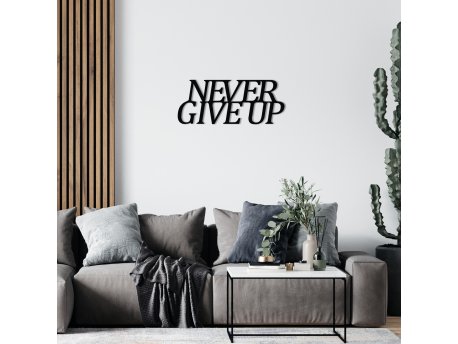 WALLXPERT Zidna dekoracija Never Gıve Up Metal Decor
