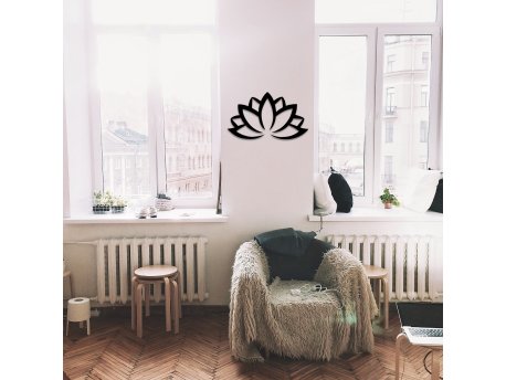 WALLXPERT Zidna dekoracija Lotus Flower 2 Metal Decor