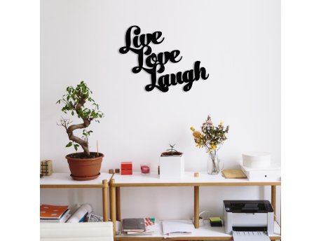 WALLXPERT Zidna dekoracija Lıve Love Laugh Metal Decor