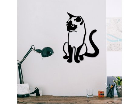 WALLXPERT Zidna dekoracija Cat 2 Metal Decor