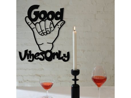 WALLXPERT Zidna dekoracija Good Vıbes Only